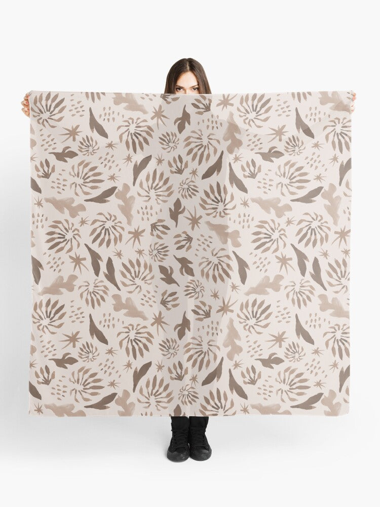 Firewheel Tree in Cream Scarf by Jay Dee Dearness