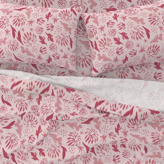 Firewheel Tree bed sheet set in pink by Jay Dee Dearness