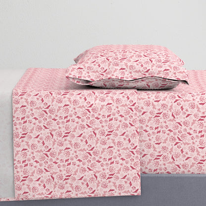 Firewheel Tree bed sheet set in pink by Jay Dee Dearness