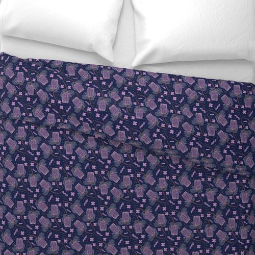 pink and purple banksia duvet cover by jay dee dearness